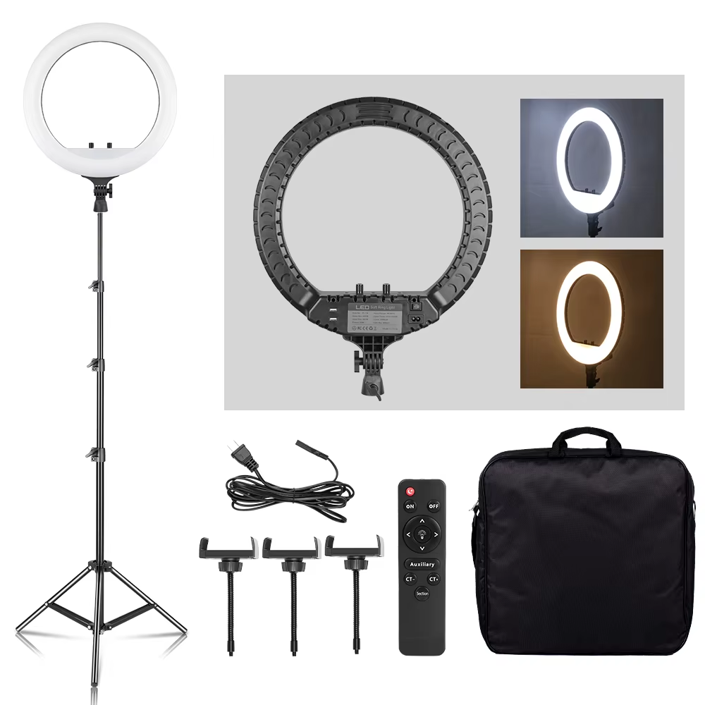 Photography Lighting Set Up - Кольцевой светильник SH, 18-дюймовая светодиодсветодиодный лампа