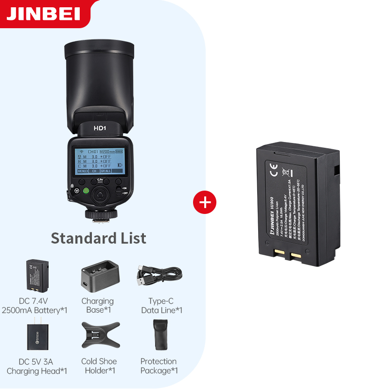 Photography Lighting For Outdoors - Фотовспышка JINBEI HD-1 с круглой головкой,