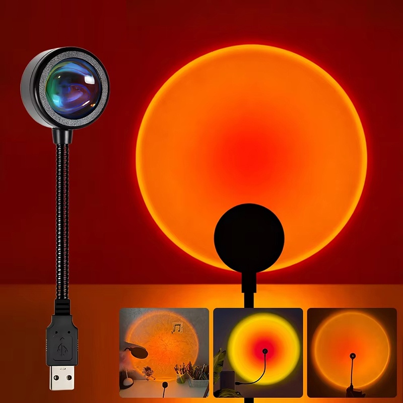 Photography Lighting Background - Красочная градиентная USB-лампа «Закат» для дома,