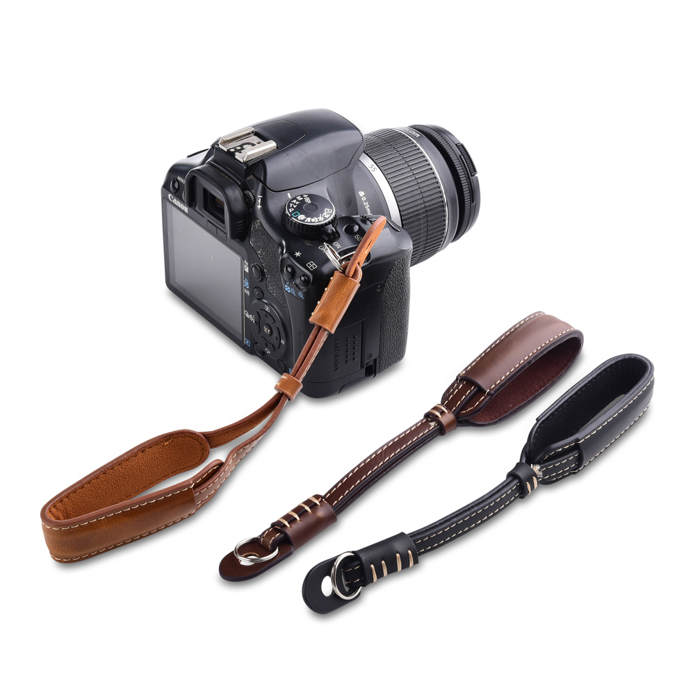 Nikon Camera D3500 - Кожаный ремешок с металлическим кольцом для