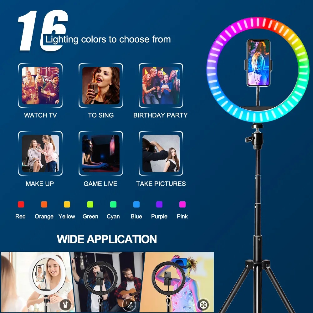 10-дюймовая RGB-кольцевая ламп – обзор и цена Photography Lighting Set Up